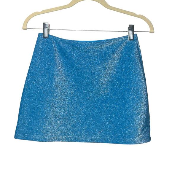 Victoria’s Secret Pink Shimmer Glitter Blue Mini Swim Cover Up Skirt XS - Picture 6 of 11